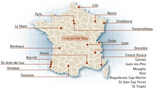 Map of Concorde Hotels in France