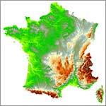 France topographic map
