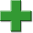 Green pharmacy cross.