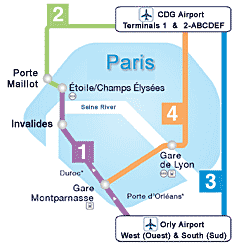 Air France coach routes.