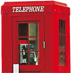 Red phone booth