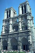 Frontal view of Notre-Dame