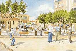 Game of petanque in Frejus
